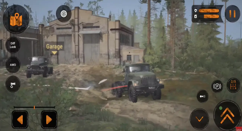 旋转轮胎泥泞奔驰